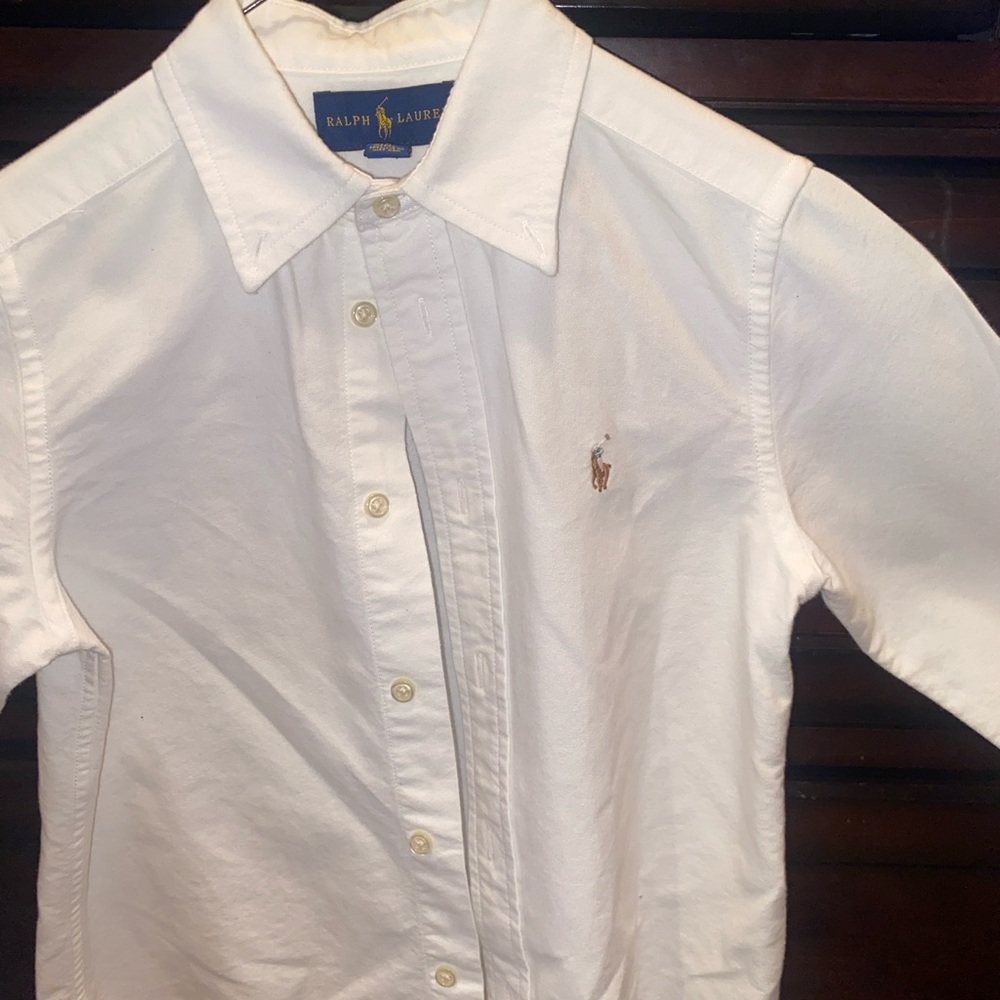 White polo button down